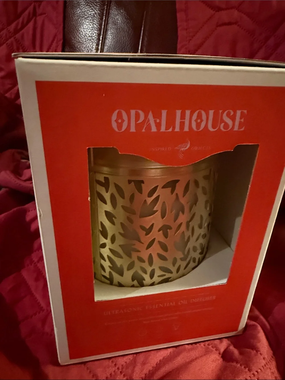 NIB Opalhouse Gold Decorative Ultrasonic Essential Oil Diffuser